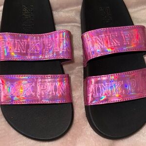 VS Pink Slide Sandals